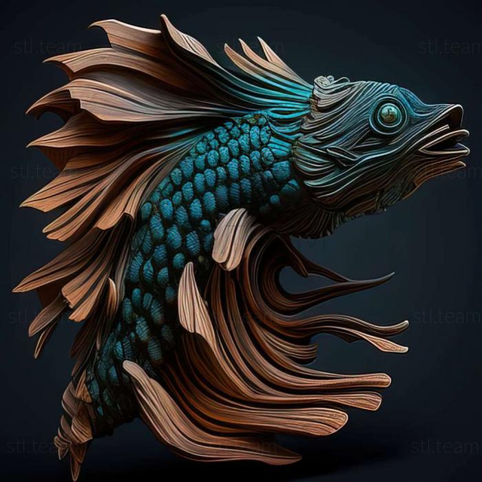 3D модель Бійцівська риба Риба-дракон (STL)